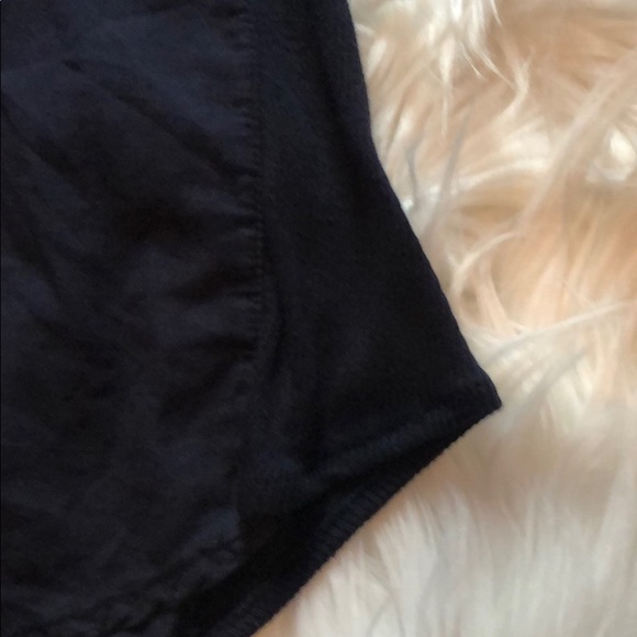 James Perse Navy Slub Side Panel Button Down Shirt - Picture 7 of 8